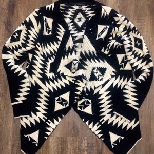 Black and white tribal print sweater